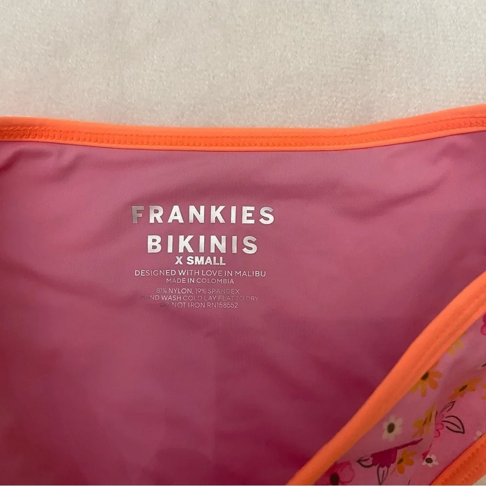 New! Frankie's Bikinis Laura Cheeky Bikini Bottom Queens Bath Floral 1077